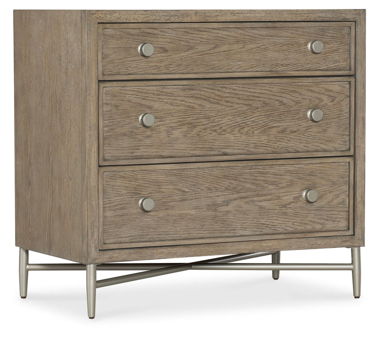 Sonnet - Three-Drawer Nightstand - Dark Gray