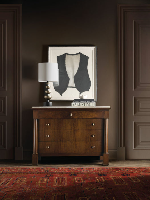 Archives - Four-Drawer Chest - Dark Brown / Beige