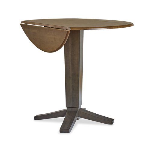 Dining Essentials - 42"Round Drop Leaf Top w/36"H Aria Pedestal