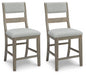 Moreshire - Bisque - Upholstered Barstool Capital Discount Furniture Home Furniture, Furniture Store
