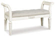 Realyn - Antique White - Accent Bench Capital Discount Furniture Home Furniture, Furniture Store