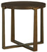 Balintmore - Brown / Gold Finish - Round End Table Capital Discount Furniture Home Furniture, Furniture Store