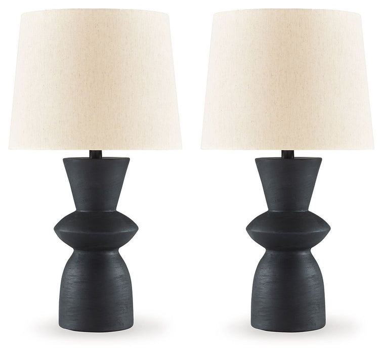 Scarbot - Distressed Black - Paper Table Lamp (Set of 2) Capital Discount Furniture Home Furniture, Furniture Store