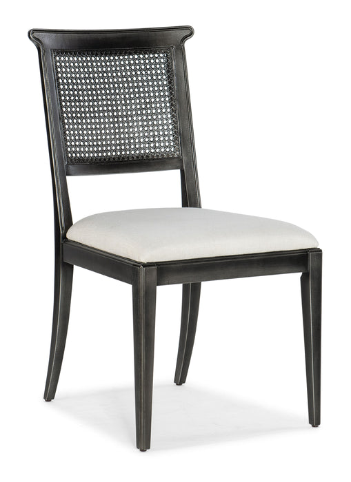 Charleston - Upholstered Seat Side Chair  - Black Capital Discount Furniture Home Furniture, Furniture Store
