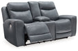 Mindanao - Steel - 2 Pc. - Power Reclining Sofa, Power Reclining Loveseat With Console Capital Discount Furniture Home Furniture, Furniture Store