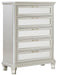 Lindenfield - Silver - Five Drawer Chest Capital Discount Furniture Home Furniture, Furniture Store