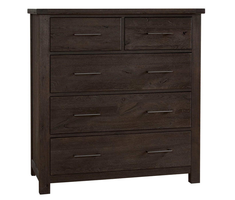 5 drawer dresser dark brown Harrison 38" Dark Brown Mindi Wood Chest with 5 Drawers