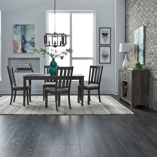 Tanners Creek - 5 Piece Leg Table Set - Dark Gray Capital Discount Furniture Home Furniture, Furniture Store