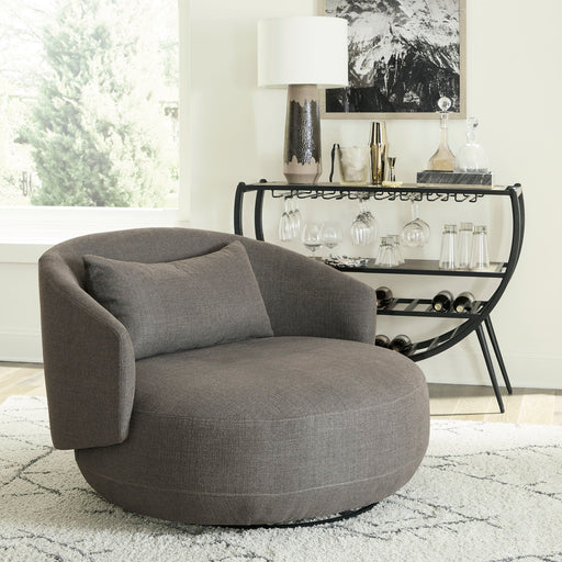 Haley - Upholstered Swivel Cuddler Chair Capital Discount Furniture Home Furniture, Furniture Store