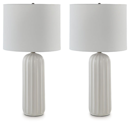 Clarkland - White - Ceramic Table Lamp (Set of 2) Capital Discount Furniture Home Furniture, Furniture Store