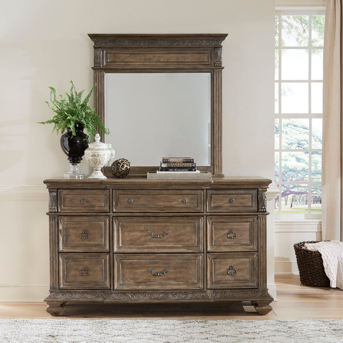 Carlisle Court - Dresser & Mirror - Medium Brown Capital Discount Furniture Home Furniture, Home Decor, Furniture