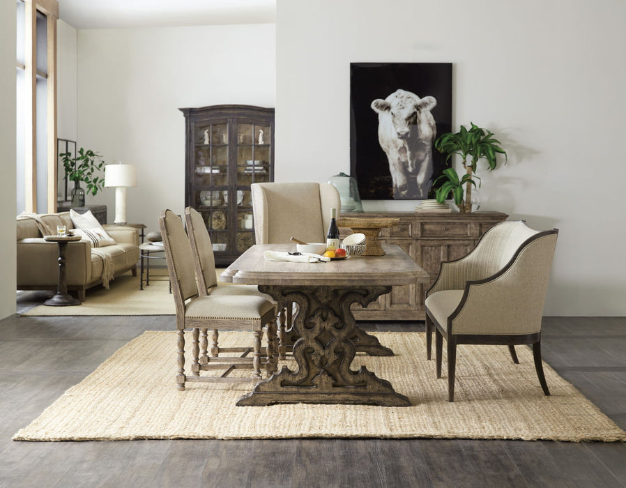 La Grange - Le Vieux 86" Double Pedestal Table With 2-18" Leaves Capital Discount Furniture
