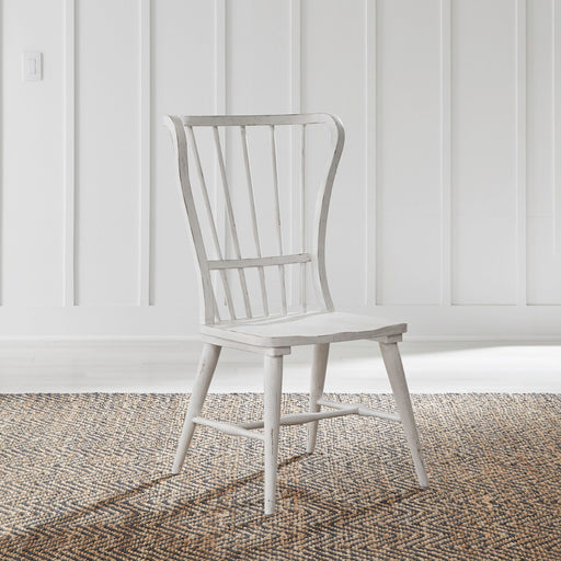 River Place - Windsor Back Side Chair (RTA) - White Capital Discount Furniture Home Furniture, Furniture Store