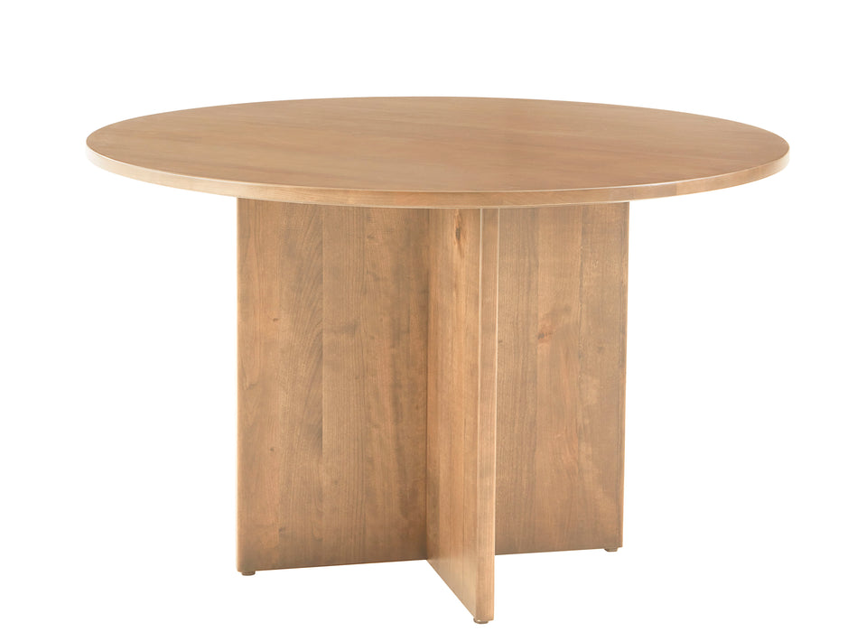 Crafted Cherry - Round Dining Table With Wood Pedestal Capital Discount Furniture Home Furniture, Furniture Store