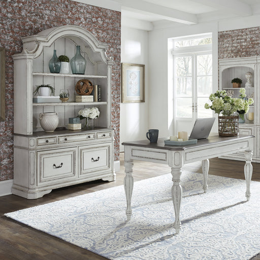 Magnolia Manor - 3 Piece Desk & Hutch Set - White Capital Discount Furniture Home Furniture, Home Decor, Furniture