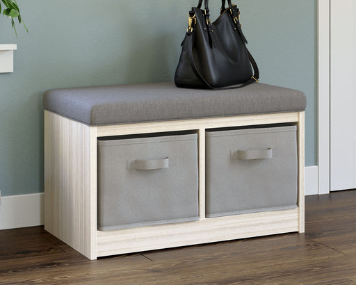 Blariden - Gray / Natural - Storage Bench Capital Discount Furniture Home Furniture, Home Decor, Furniture