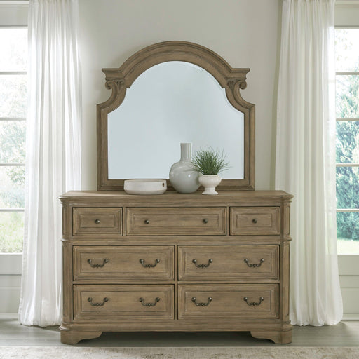 Magnolia Manor - Dresser & Mirror - Light Brown Capital Discount Furniture Home Furniture, Furniture Store