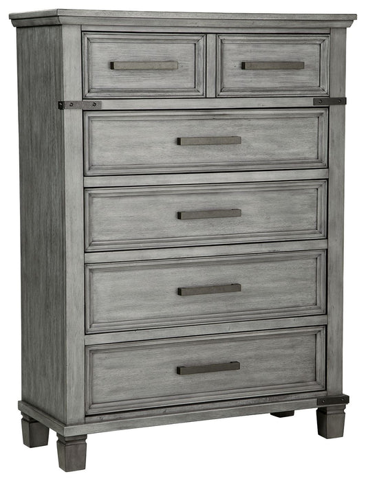Russelyn - Gray - Five Drawer Chest Capital Discount Furniture Home Furniture, Home Decor, Furniture