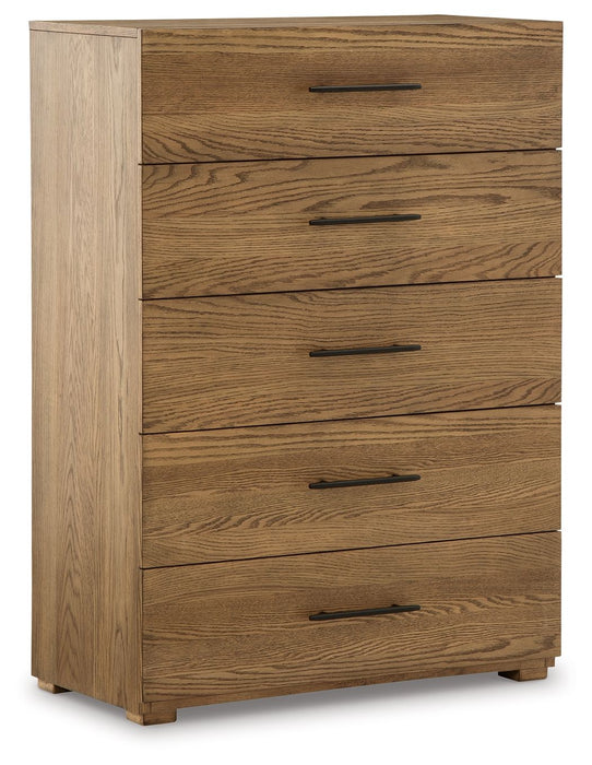 Dakmore - Brown - Five Drawer Chest Capital Discount Furniture Home Furniture, Furniture Store