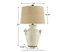 Emelda - Cream - Ceramic Table Lamp Capital Discount Furniture Home Furniture, Furniture Store