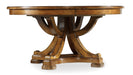 Tynecastle - Round Pedestal Dining Table With One 18" Leaf Capital Discount Furniture