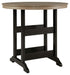 Fairen Trail - Black / Driftwood - Round Bar Table W/Umb Opt Capital Discount Furniture Home Furniture, Furniture Store
