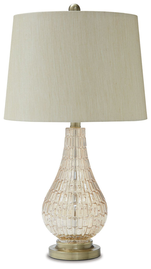 Latoya - Beige - Glass Table Lamp Capital Discount Furniture Home Furniture, Furniture Store