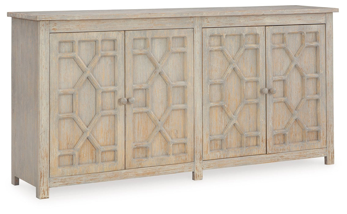 Caitrich - Distressed Blue - Accent Cabinet Capital Discount Furniture Home Furniture, Furniture Store