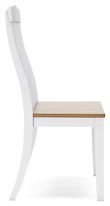 Ashbryn - White / Natural - Double Dining Chair Capital Discount Furniture Home Furniture, Furniture Store