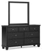 Lanolee - Black - Dresser And Mirror Capital Discount Furniture Home Furniture, Furniture Store