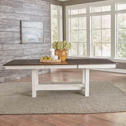 Brook Bay - 5 Piece Trestle Table Set - White & Brown Capital Discount Furniture Home Furniture, Furniture Store