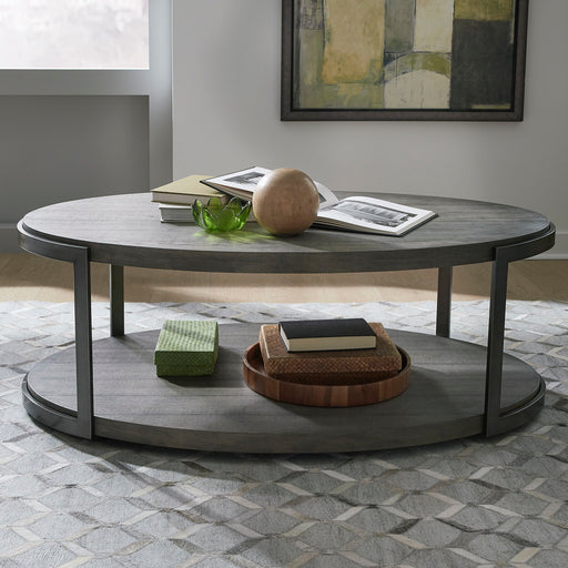 Modern View - Oval Cocktail Table - Dark Gray Capital Discount Furniture Home Furniture, Furniture Store