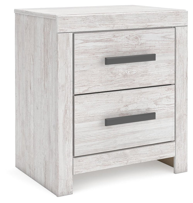 Cayboni - Whitewash - Two Drawer Night Stand Capital Discount Furniture Home Furniture, Furniture Store