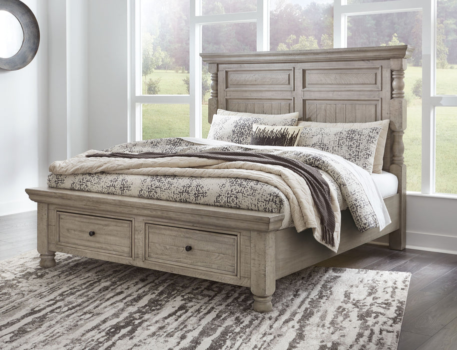 Harrastone - Gray - California King Panel Bed Capital Discount Furniture Home Furniture, Furniture Store