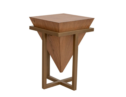 Patagonia - Chairside Table - Reddish Brown / Gold Capital Discount Furniture Home Furniture, Furniture Store