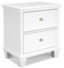 Fortman - White - Two Drawer Night Stand Capital Discount Furniture Home Furniture, Furniture Store