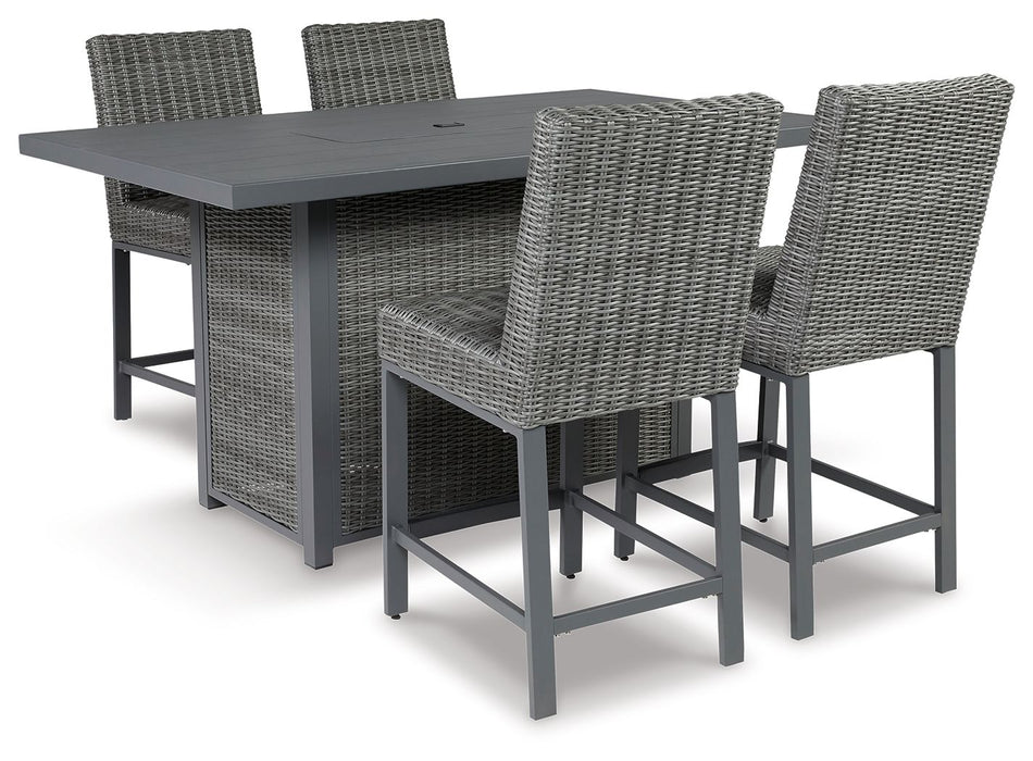 Palazzo - Gray - Outdoor Counter Height Dining Table With 4 Barstools Capital Discount Furniture Home Furniture, Furniture Store