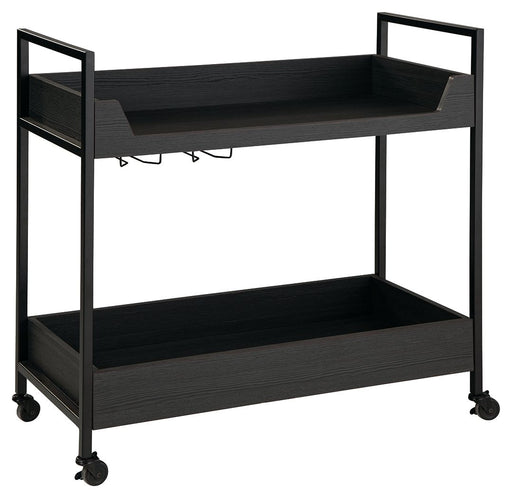 Yarlow - Black / Gray - Bar Cart Capital Discount Furniture Home Furniture, Home Decor, Furniture