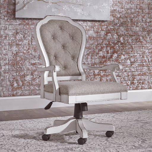 Magnolia Manor - Jr Executive Desk Chair - White Capital Discount Furniture Home Furniture, Home Decor, Furniture