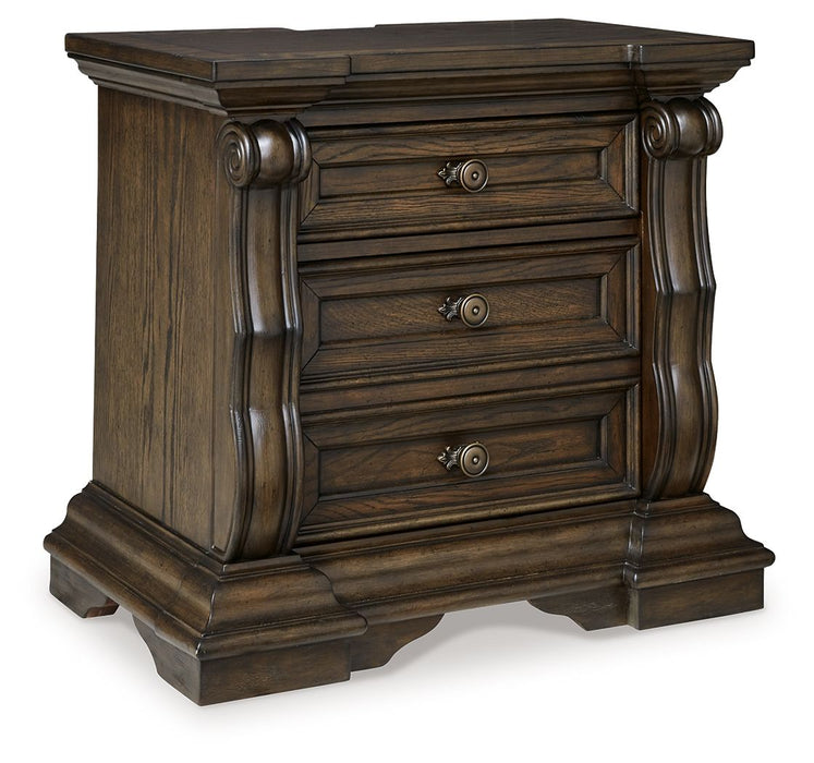 Maylee - Dark Brown - Three Drawer Night Stand Capital Discount Furniture Home Furniture, Furniture Store
