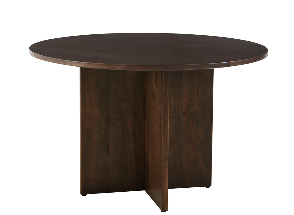 Crafted Cherry - Round Dining Table With Wood Pedestal Capital Discount Furniture Home Furniture, Furniture Store