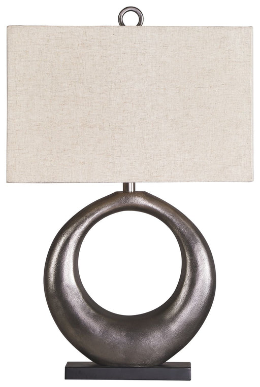 Saria - Antique Silver Finish - Metal Table Lamp Capital Discount Furniture Home Furniture, Furniture Store