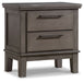 Hallanden - Gray - Two Drawer Night Stand Capital Discount Furniture Home Furniture, Furniture Store