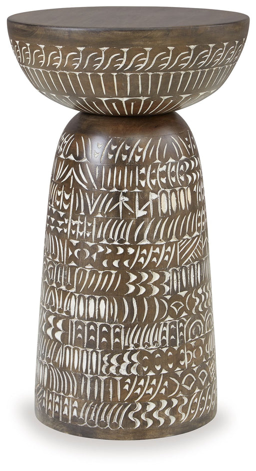 Hadcher - Cream / Brown - Accent Table Capital Discount Furniture Home Furniture, Furniture Store