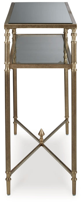 Cloverty - Aged Gold Finish - Sofa Table Capital Discount Furniture Home Furniture, Furniture Store