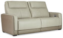 Battleville - Almond - 2 Seat Pwr Rec Sofa Adj Hdrest Capital Discount Furniture Home Furniture, Furniture Store