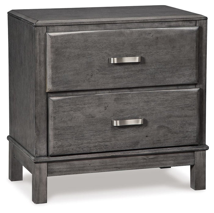 Caitbrook - Gray - Two Drawer Night Stand Capital Discount Furniture Home Furniture, Furniture Store