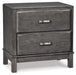 Caitbrook - Gray - Two Drawer Night Stand Capital Discount Furniture Home Furniture, Furniture Store