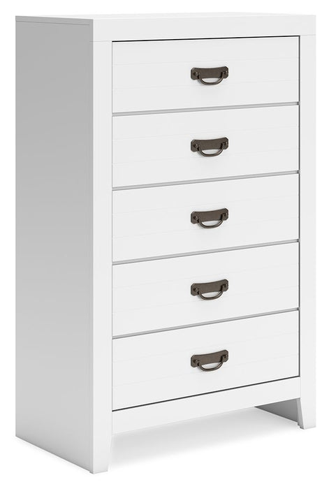 Binterglen - White - Five Drawer Chest Capital Discount Furniture Home Furniture, Furniture Store