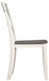 Nelling - White / Brown / Beige - Dining Room Side Chair Capital Discount Furniture Home Furniture, Furniture Store